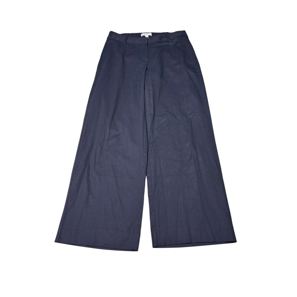 Banana Republic Everyday Wide Leg Pants Prep Navy Blue Womens S 30X28 Tencel